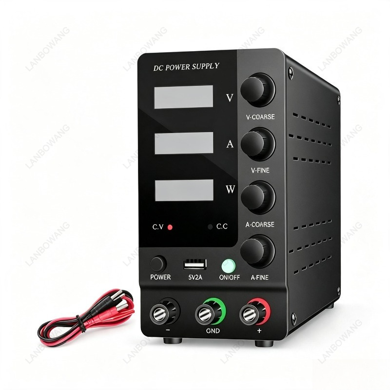 Electronics Repair Lab - แหล่งจ่ายไฟ DC แบบปรับค่าได้ 0‑32V 0‑6A สำหรับงานซ่อมอิเล็กทรอนิกส์,
