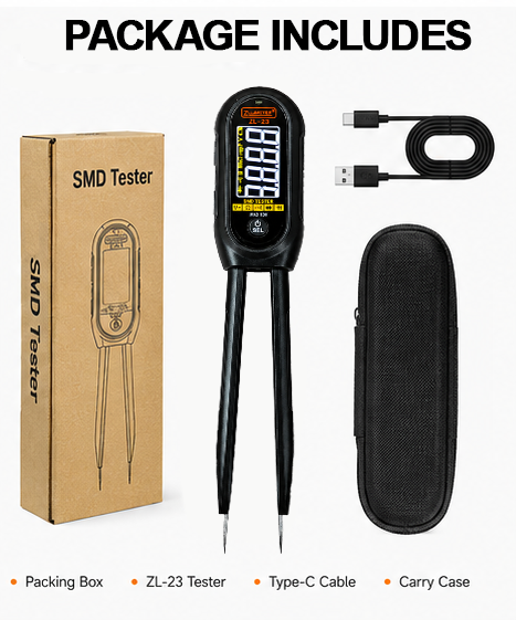 Smd Tweezer Set - เครื่องมือวัดค่าความต้านทาน ความจุ และความเหนี่ยวนำแบบดิจิตอลอัจฉริยะ พร้อมหัววัด LCR แบบมือถือ
