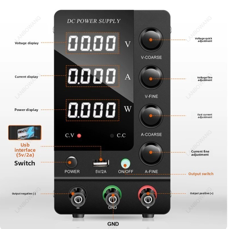 แหล่งจ่ายไฟ DC แบบปรับค่าได้ 0 - Electronics Repair Lab บทวิจารณ์และราคา
