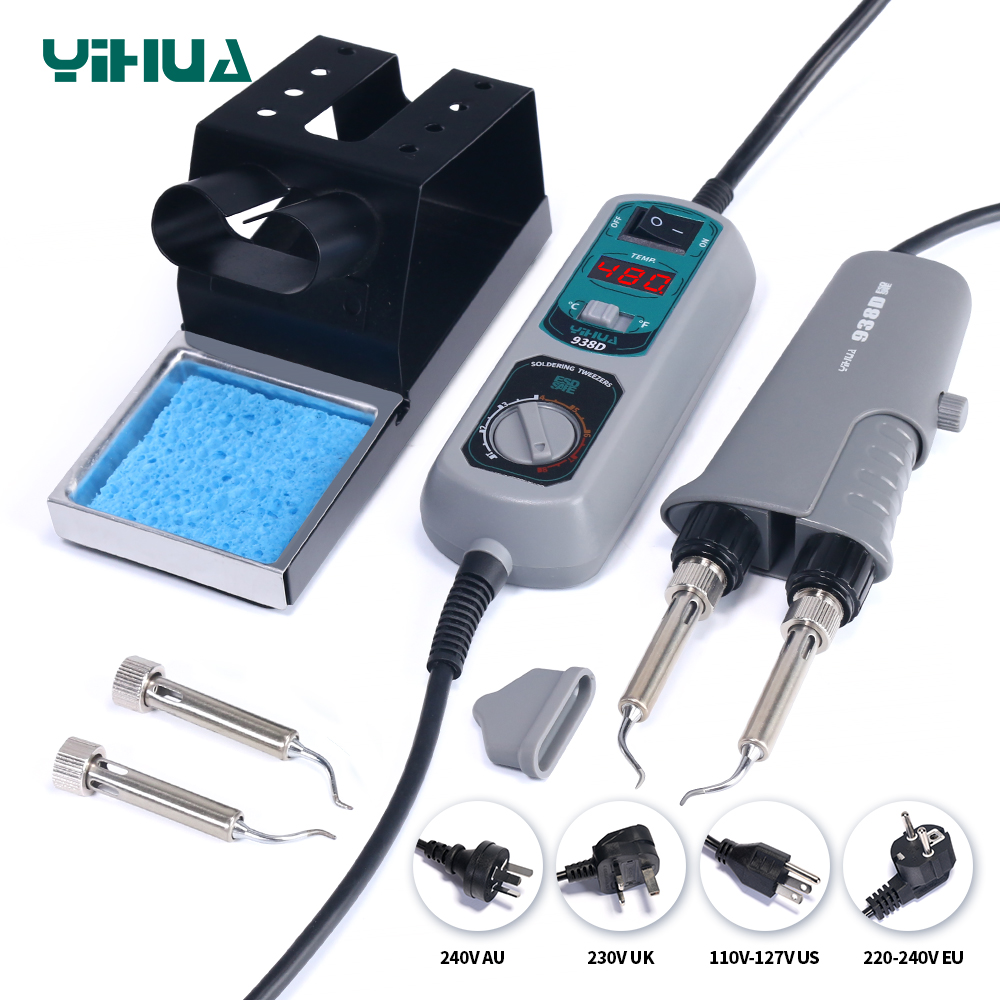 YIHUA 938D แบบพกพาแหนบสถานีบัด - Smd Tweezer Set บทวิจารณ์และราคา