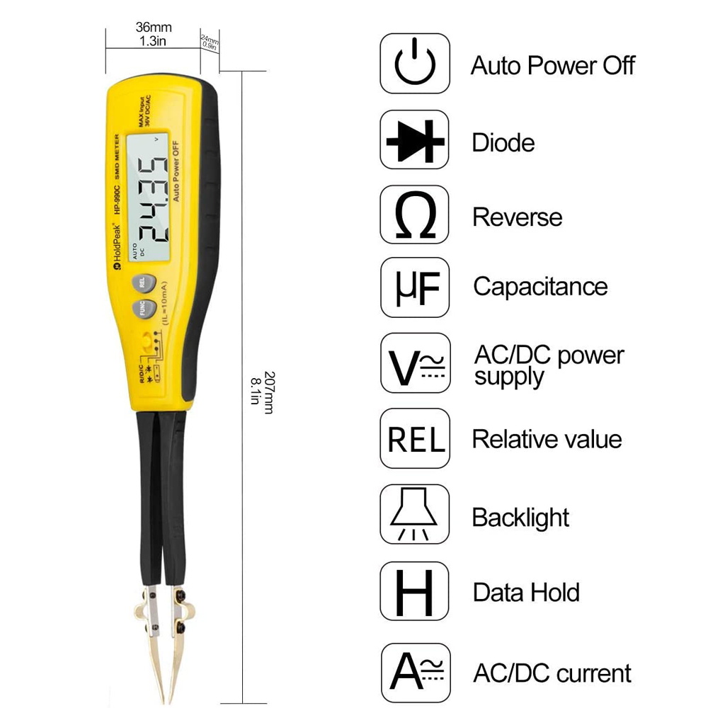 990C Smart SMD Testerสมาร์ทแหน - Smd Tweezer Set บทวิจารณ์และราคา