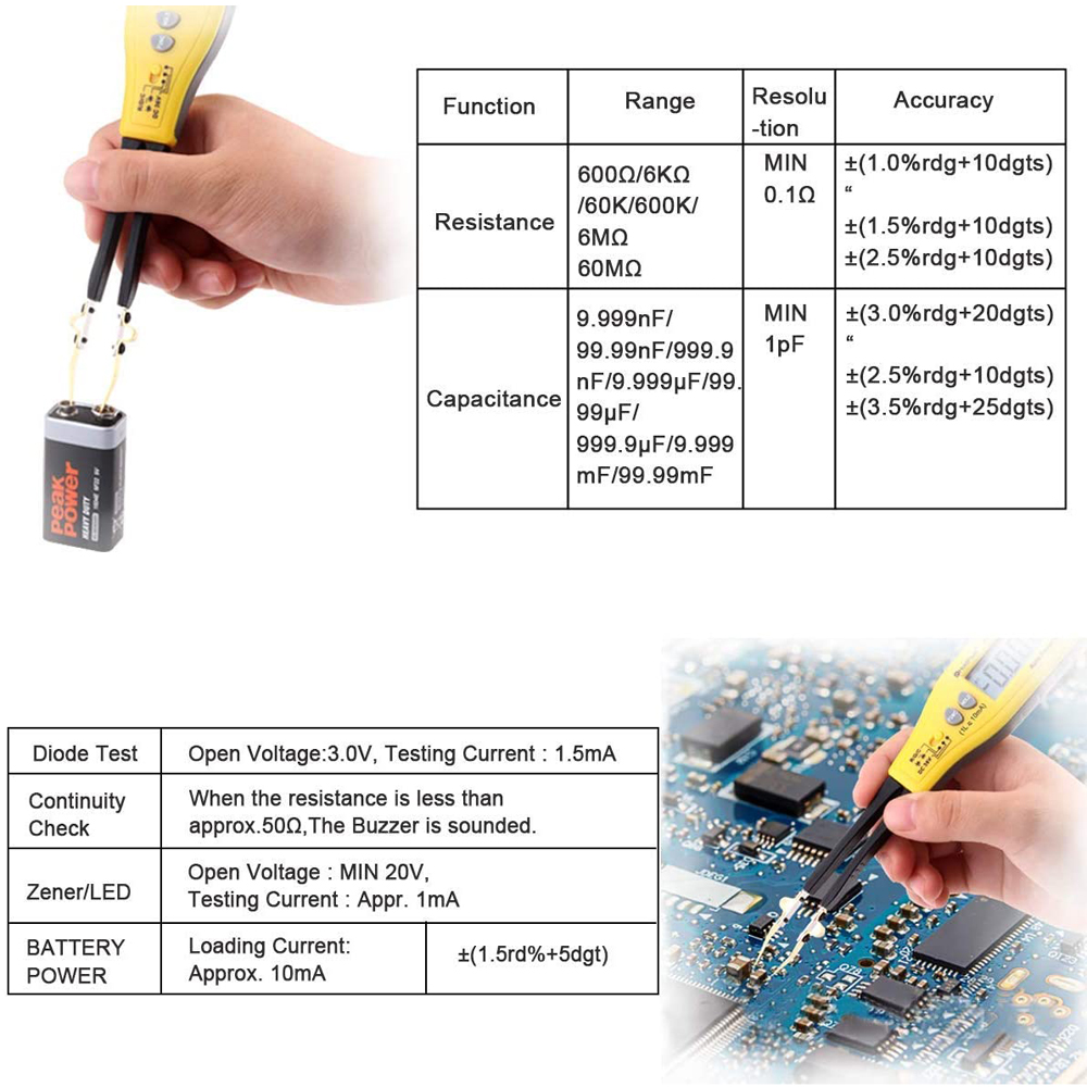 990C Smart SMD Testerสมาร์ทแหน - Smd Tweezer Set บทวิจารณ์และราคา